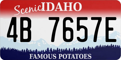 ID license plate 4B7657E