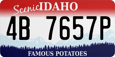 ID license plate 4B7657P