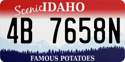 ID license plate 4B7658N