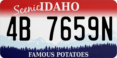 ID license plate 4B7659N