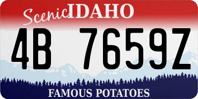 ID license plate 4B7659Z