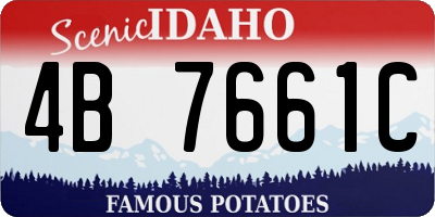 ID license plate 4B7661C
