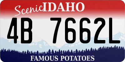 ID license plate 4B7662L