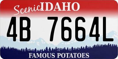 ID license plate 4B7664L
