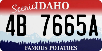 ID license plate 4B7665A