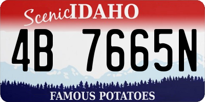 ID license plate 4B7665N