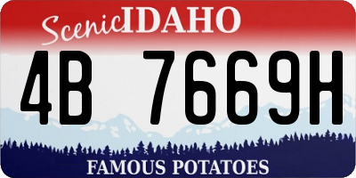 ID license plate 4B7669H