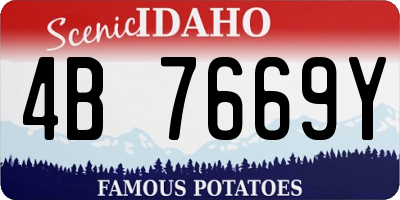 ID license plate 4B7669Y