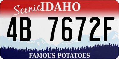 ID license plate 4B7672F