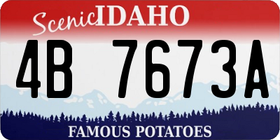 ID license plate 4B7673A