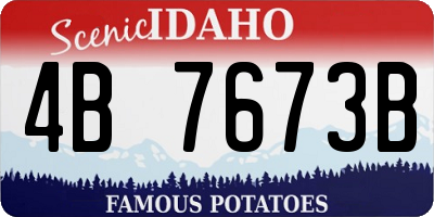 ID license plate 4B7673B