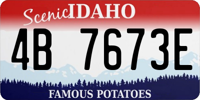 ID license plate 4B7673E