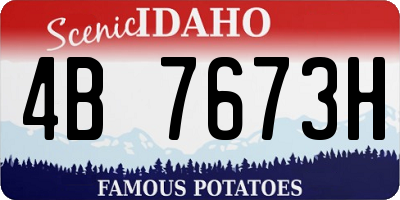 ID license plate 4B7673H