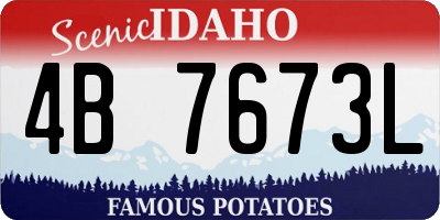 ID license plate 4B7673L