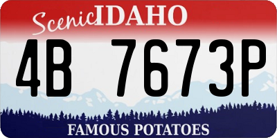 ID license plate 4B7673P