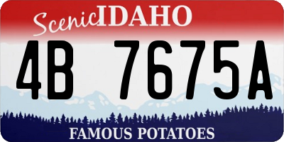 ID license plate 4B7675A