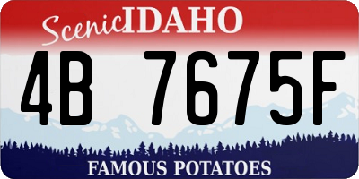 ID license plate 4B7675F
