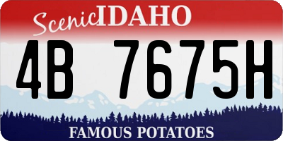 ID license plate 4B7675H