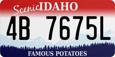 ID license plate 4B7675L