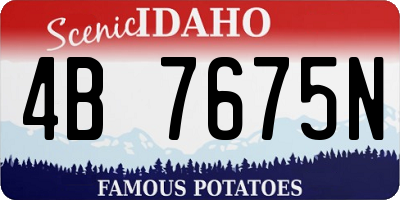 ID license plate 4B7675N