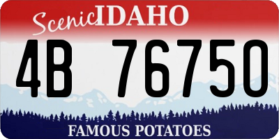 ID license plate 4B7675O