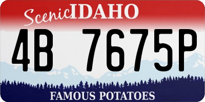 ID license plate 4B7675P