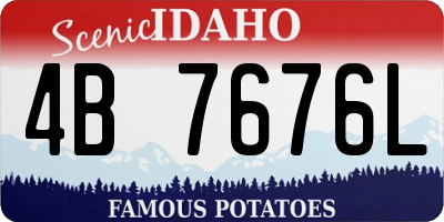 ID license plate 4B7676L