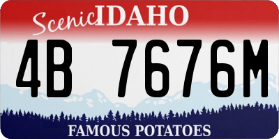 ID license plate 4B7676M