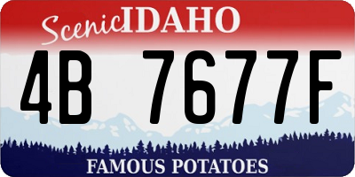 ID license plate 4B7677F