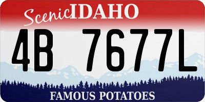 ID license plate 4B7677L