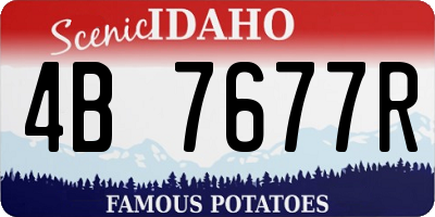 ID license plate 4B7677R