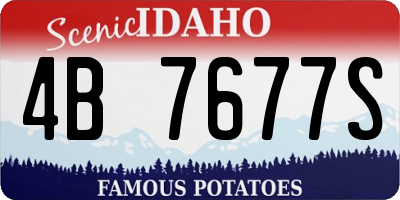 ID license plate 4B7677S