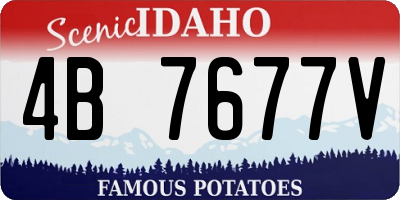 ID license plate 4B7677V