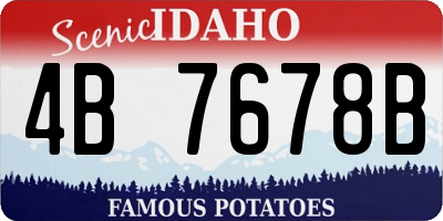 ID license plate 4B7678B
