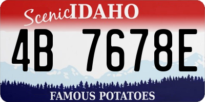 ID license plate 4B7678E