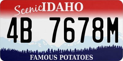 ID license plate 4B7678M