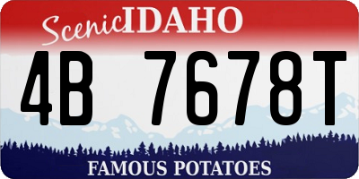 ID license plate 4B7678T