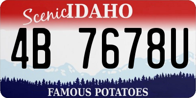 ID license plate 4B7678U