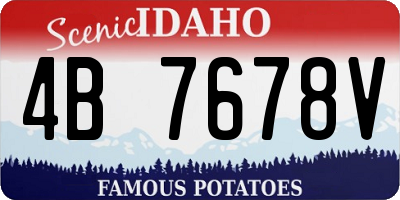 ID license plate 4B7678V