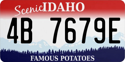 ID license plate 4B7679E