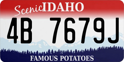 ID license plate 4B7679J
