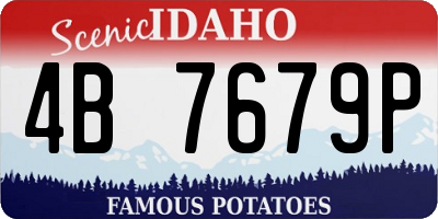 ID license plate 4B7679P