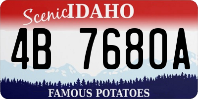 ID license plate 4B7680A