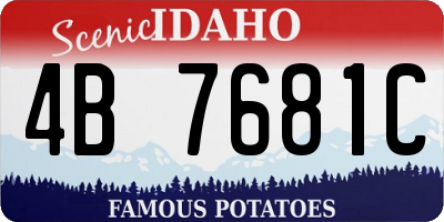 ID license plate 4B7681C