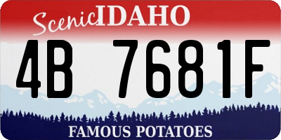 ID license plate 4B7681F