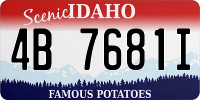 ID license plate 4B7681I