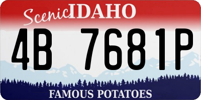 ID license plate 4B7681P