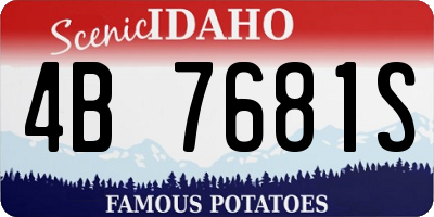 ID license plate 4B7681S