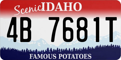 ID license plate 4B7681T