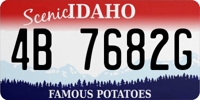 ID license plate 4B7682G